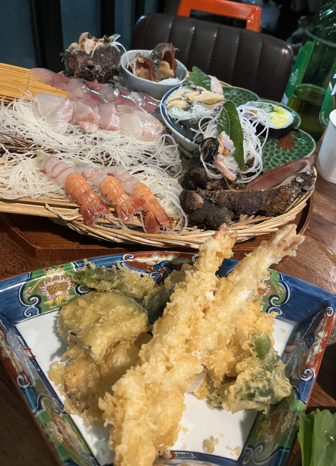 통발한바구니 중에 튀김메뉴